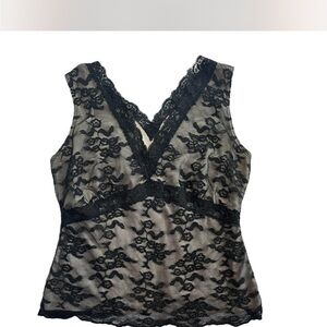 Worthington Black Lace Detail Garment